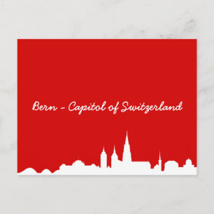 Cartão Postal Postkarte Skyline Bern