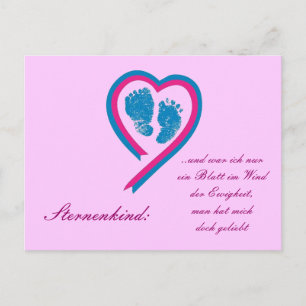 Cartão Postal Postkarte Sternenkind