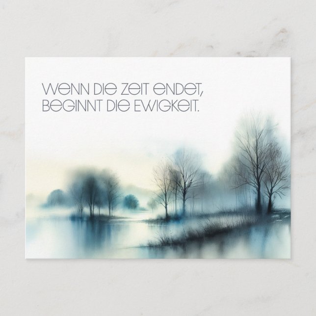 Cartão Postal Postkarte "Wenn die Zeit endet ..." (Frente)