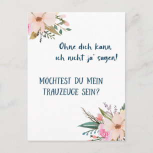 Cartão Postal Postkarte - Willst du mein Trauzeuge sein