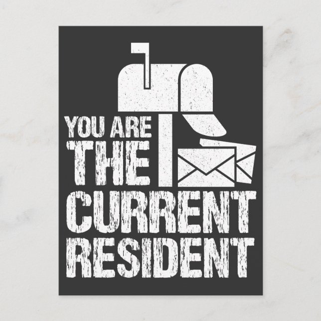 Cartão Postal Postman Funny Postal Residente Atual (Frente)