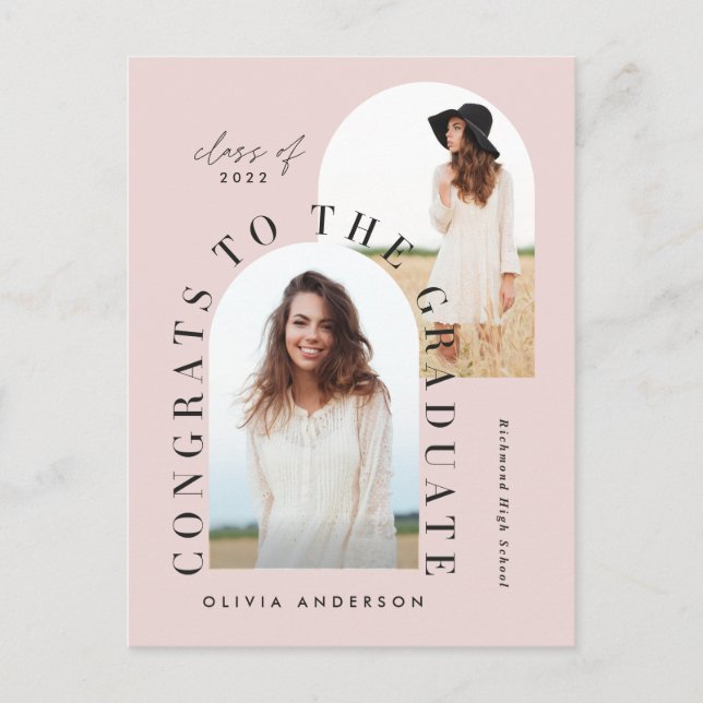 Cartão Postal Posto de graduação geométrica multiarco fotográfic (Frente)