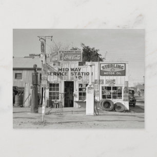 Cartão Postal Posto de Serviço Midway, 1939