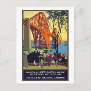 Cartão Postal Posto de Viagens vintage Ferroviárias de Londres 