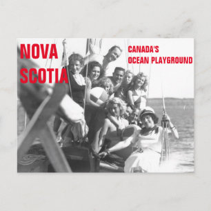 Cartão Postal Posto de Vintage Oceano Playground da Nova Escócia