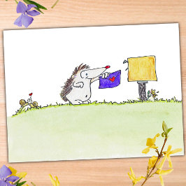 Cartão Postal Posto HEDGEHOG por Nicole Janes