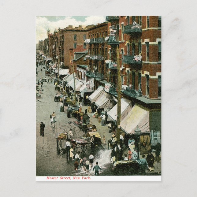 Cartão Postal Posto Hester Street New York (Frente)