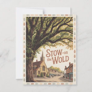 Cartão Postal Posto na vintagem do Mundo