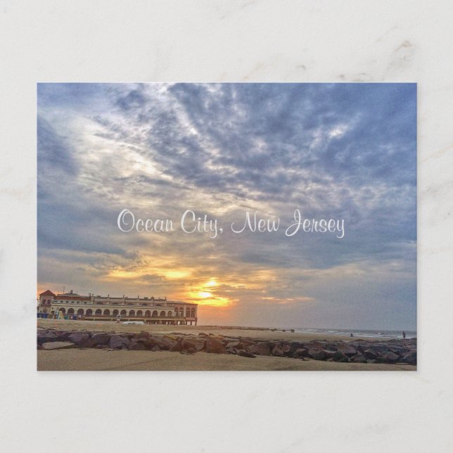 Cartão Postal Posto Ocean City New Jersey - Cais de Música (Frente)