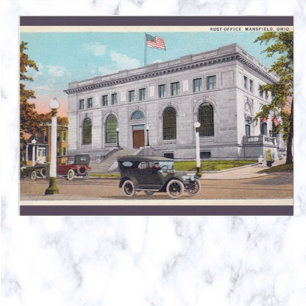Cartão Postal Posto Vintage Office Mansfield Ohio
