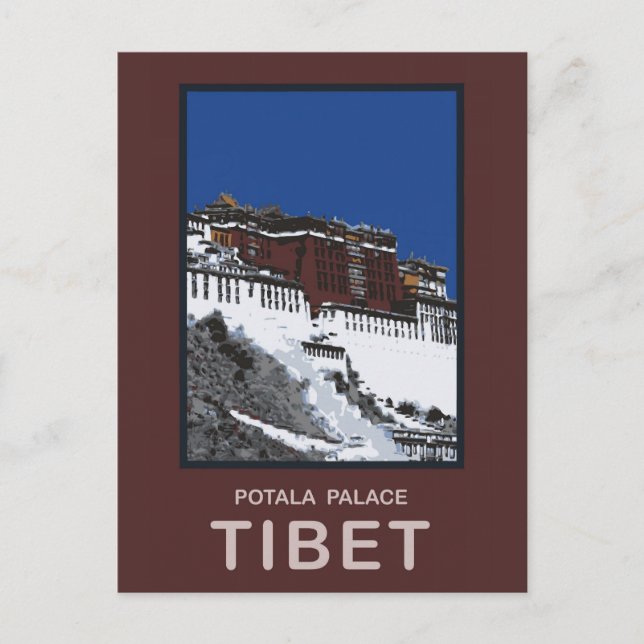 Cartão Postal Potala Palace Lhasa Tibete (Frente)