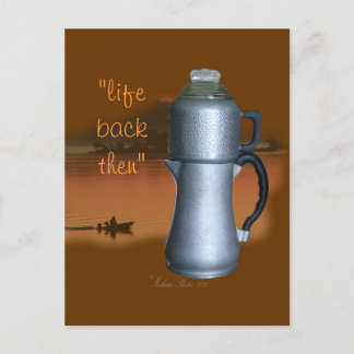 Cartão Postal Pote de Café GS antigo{cedo manhã} - personalizá-l