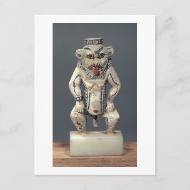 Cartão Postal Pote de Kohl, descrevendo o deus egípcio Bes do (Frente)