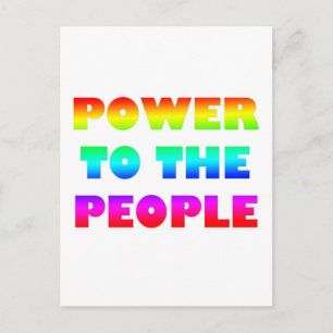 Cartão Postal Potência para o Pessoas Retro Style Protest Occup
