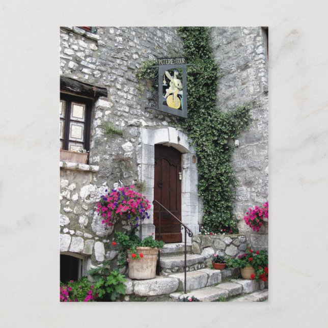 Cartão Postal Poterie de la Tour em La Turbie, França (Frente)