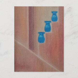 Cartão Postal Potes azuis