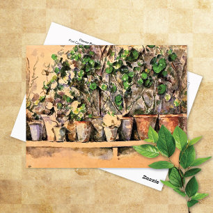 Cartão Postal Potes de flores em Clay Paul Cezanne