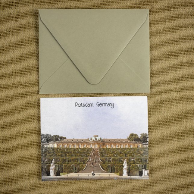 Cartão Postal Potsdam Germany Sanssouci Castle (potsdam castle postcard)