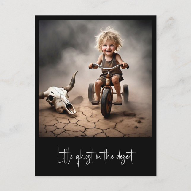 CARTÃO POSTAL "POUCO FANTASMA NO DESERTO" (Frente)