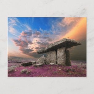 Cartão Postal Poulnabrone dolmen, County Clare, Irlanda