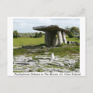 Cartão Postal Poulnabrone Portal Tomb, Burren, Clare, Irlanda