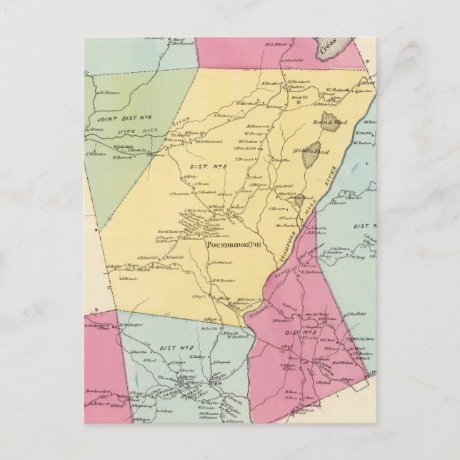 Cartão Postal Poundridge, Cidade (Frente)