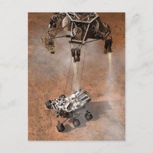 Cartão Postal Pouso do Curiosity Rover na Superfície Marciana.