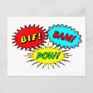 Cartão Postal Pow Bif Bam