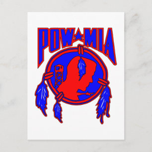 Cartão Postal POW-MIA indígena nativa americana