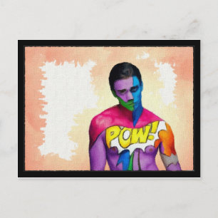 Cartão Postal POW! - pintura original