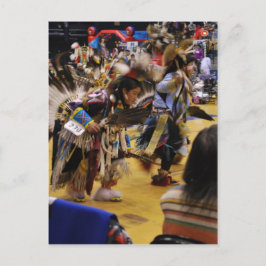 Cartão Postal PowWow do nativo americano da dança de guerra