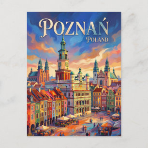 Cartão Postal Poznań Polônia