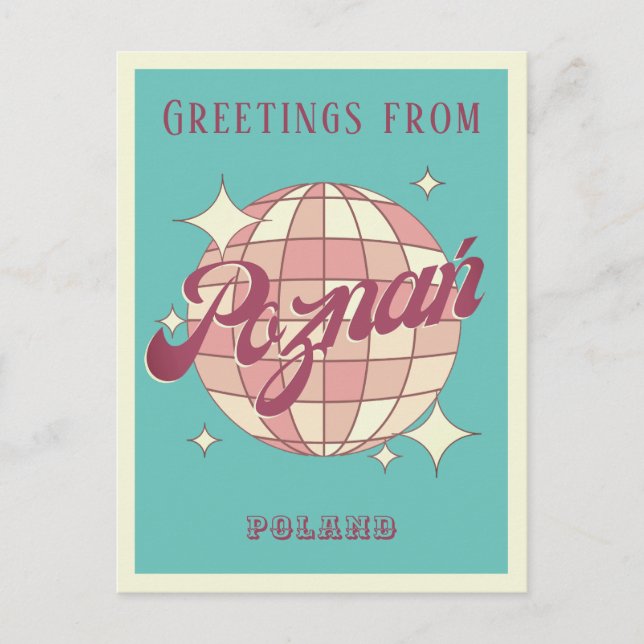 Cartão Postal Poznań Poznan Retro de férias de Polônia Postcard (Frente)