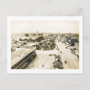 Cartão Postal Praça Alamo, San Antonio, Texas, 1910 Vintage