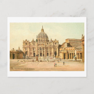 Cartão Postal Praça Antiga da Basílica de São Pedro, Vaticano