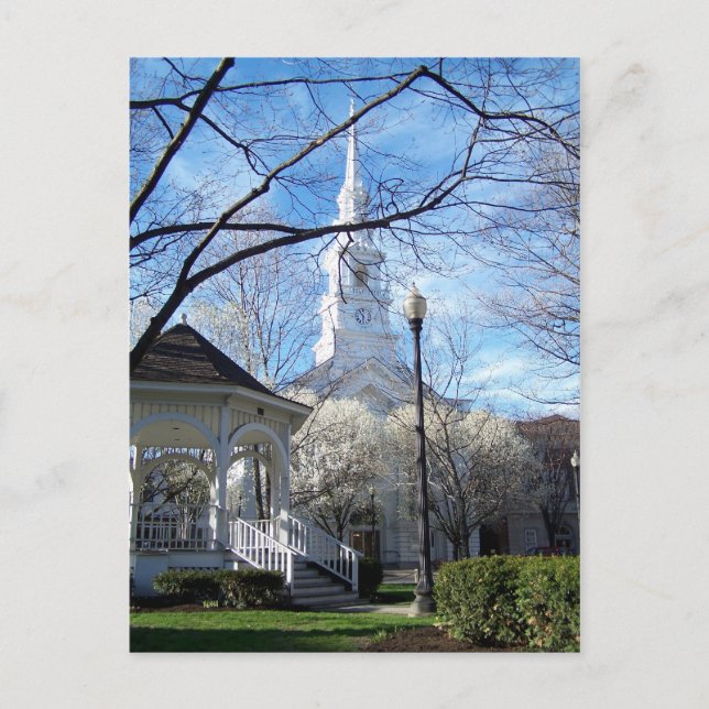 Cartão Postal Praça Central, Keene, NH 1 (Frente)