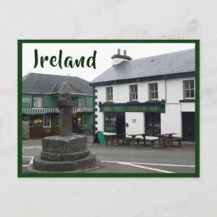 Cartão Postal Praça da Aldeia Cong (Homem Silencioso) com texto