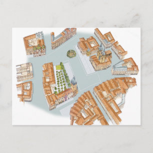 Cartão Postal Praça da Cidade Antiga. Prague Tcheco