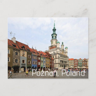 Cartão Postal Praça da Cidade, Poznań, Polônia