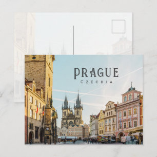 Cartão Postal Praça da Cidade Velha de Praga, Chéquia foto de vi