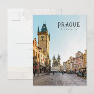 Cartão Postal Praça da Cidade Velha de Praga, Chéquia viagem 