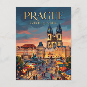 Cartão Postal Praça da Cidade Velha, Praga República Tcheca