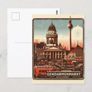 Cartão Postal Praça de Gendarmenmarkt Berlin - Konzerthaus