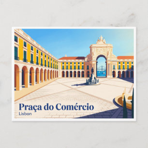 Cartão Postal Praça do Comércio Lisboa Portugal