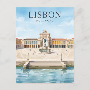 Cartão Postal Praça do Comércio Lisboa Portugal