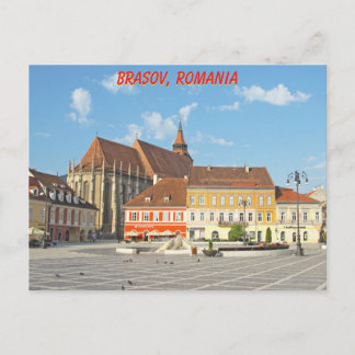 Cartão Postal Praça do Conselho de Brașov, Transilvânia, Romênia