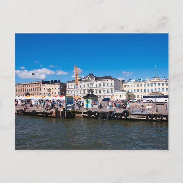 Cartão Postal Praça do Mercado de Helsínquia (Frente)