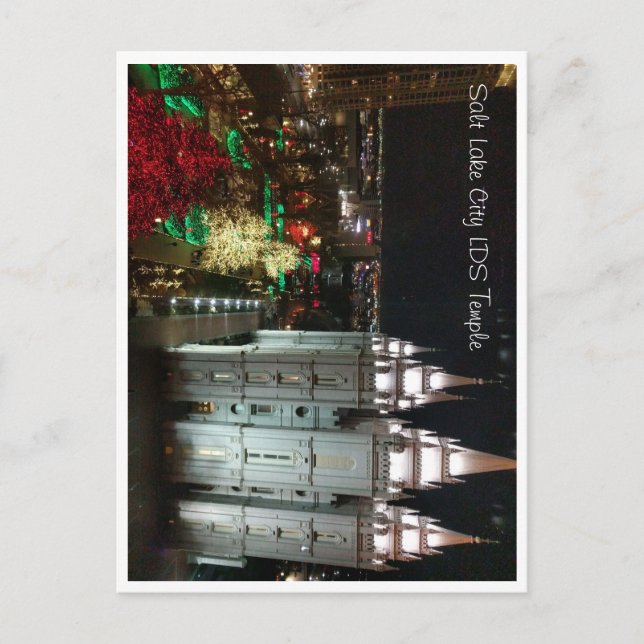 Cartão Postal Praça do Templo LDS do Lago Salt (Frente)