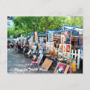 Cartão Postal Praça du Tertre, Paris