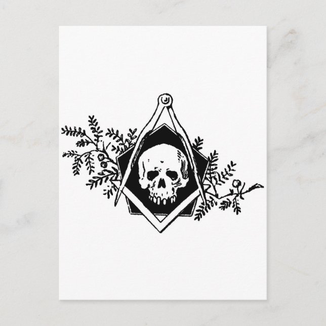 Cartão Postal Praça e Bússolas da Mortalidade (Frente)